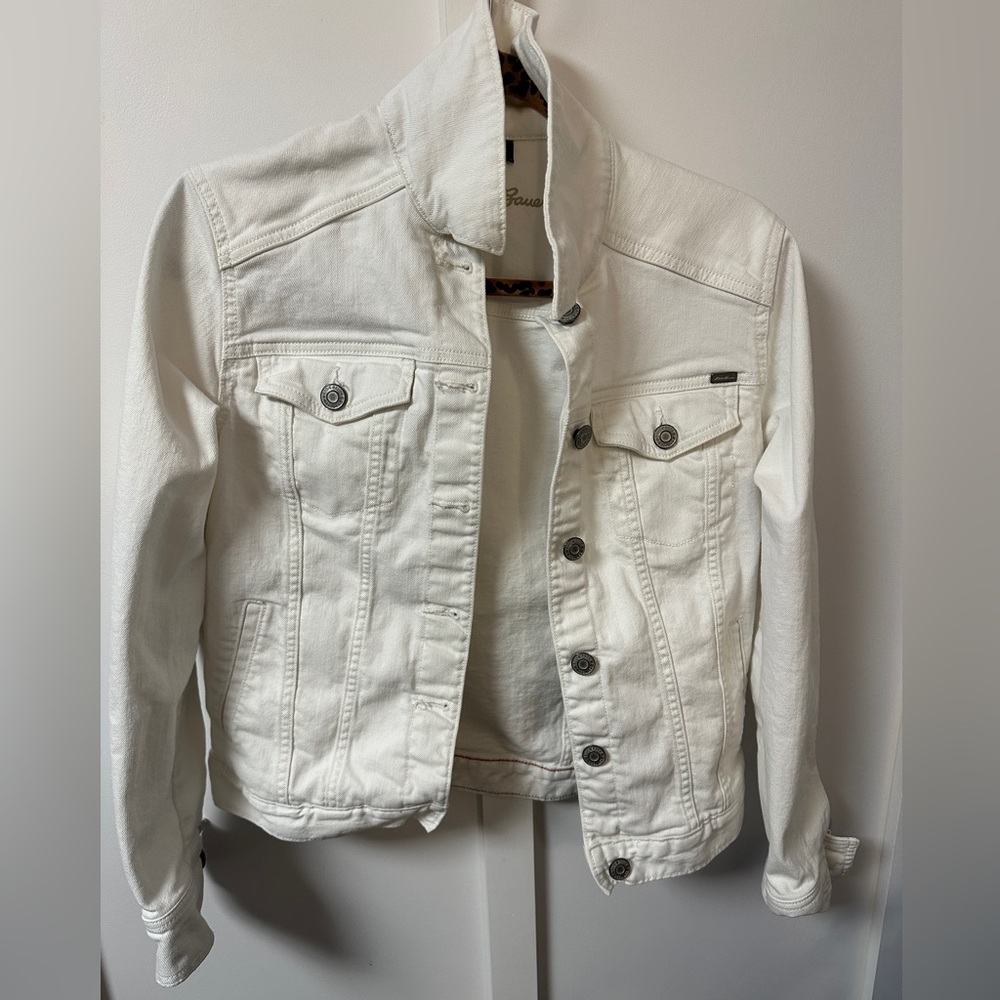 Eddie Bauer white jean jacket S
